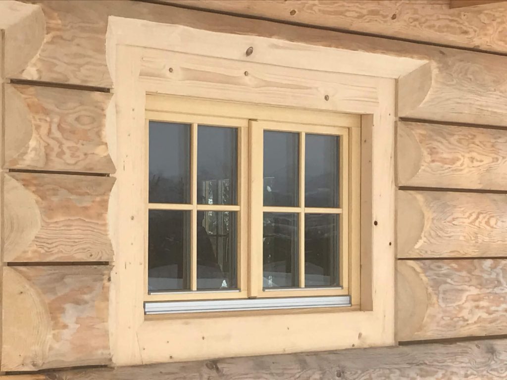 Okna podwójne ze szprosami do domu z bali drewnianych - FHU Tokarczyk Małopolska
